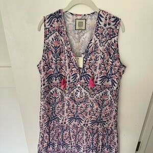 Bell Tegan Maxi Dress in Pink and Navy floral